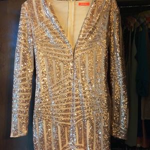 Vegas style gold dress